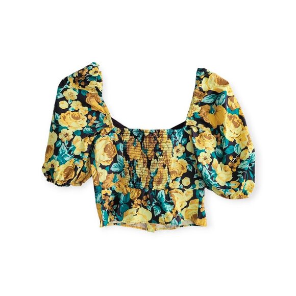 Laura Ashley x UO Puff Sleeve Floral Blouse S - Picture 3 of 11